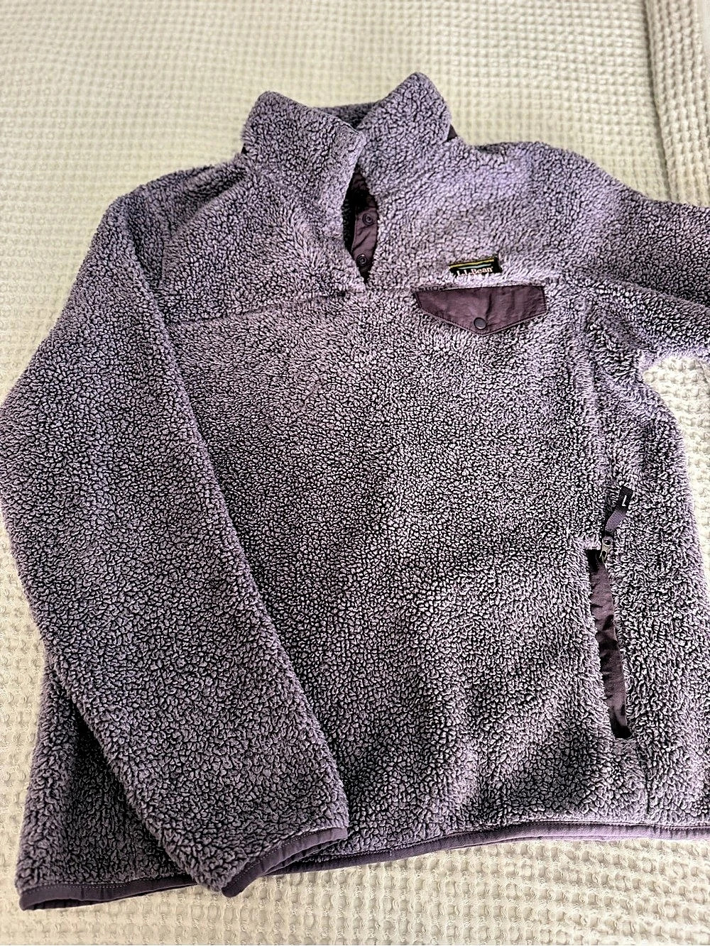 L.L.Bean Women's Bean's Sherpa Fleece Pullover Purple